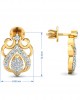 Reba Diamond Earrings in Gold