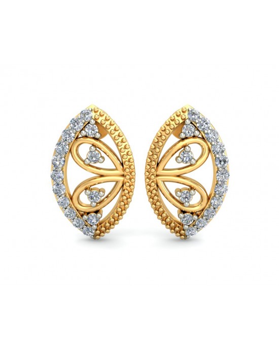 Tara Diamond Earrings In Gold