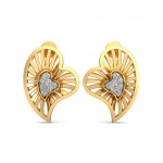 Urith Heart Earring in Gold with diamonds