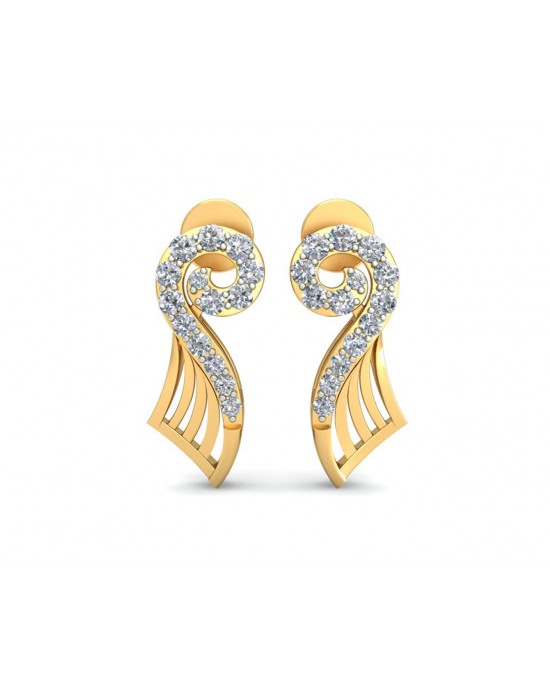 Sana Designer diamond earrings in 14k gold