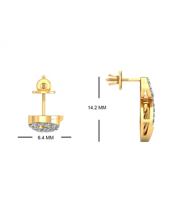 Sana Designer diamond earrings in 14k gold