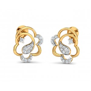 Reya Diamond Earrings In gold