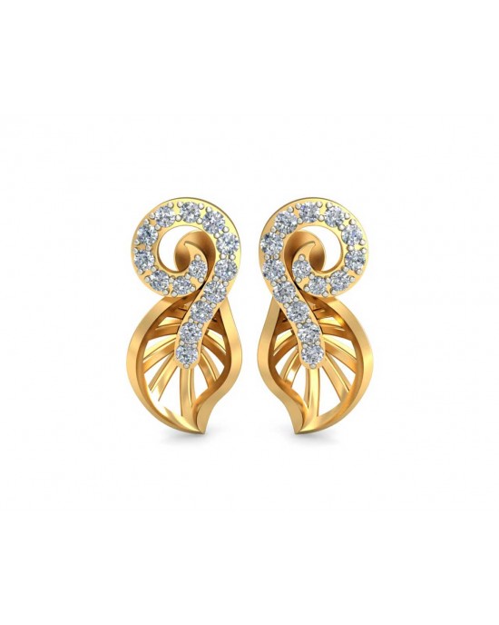 Sama Designer Diamond Earrings in gold