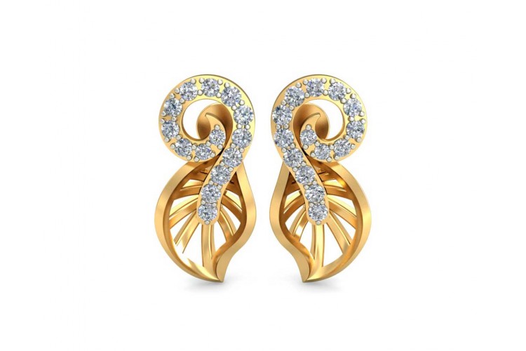 Diamond Earrings Sama Designer Diamond Earrings In Gold