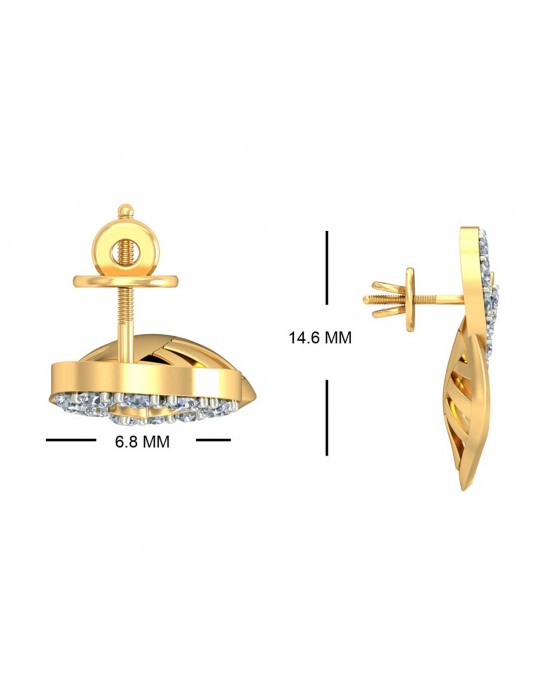 Sama Designer Diamond Earrings in gold