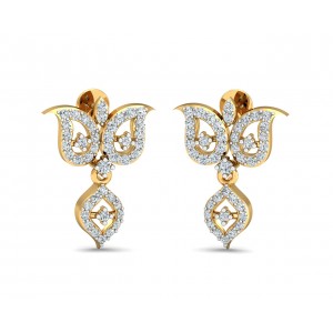 ULa Certified Diamond Earrings in Hallmarked Gold