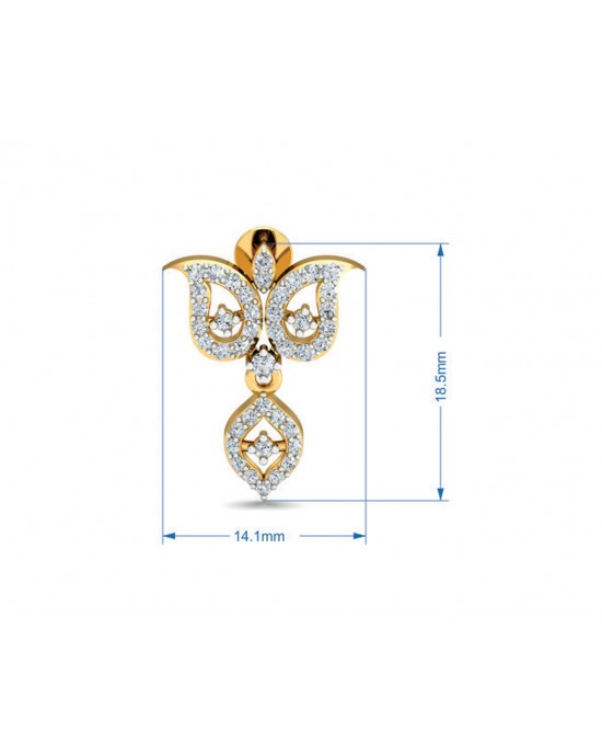 ULa Certified Diamond Earrings in Hallmarked Gold