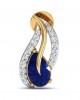 Sary Blue Sapphire & Diamond Earrings In Gold