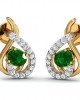 Sely Emerald & diamond earrings in hallmarked gold