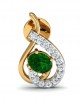 Sely Emerald & diamond earrings in hallmarked gold