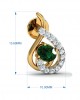 Sely Emerald & diamond earrings in hallmarked gold