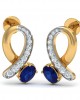 Rami Blue Sapphire & Diamond earrings in Gold