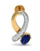 Rami Blue Sapphire & Diamond earrings in Gold
