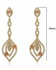 Ulrike Diamond dangle drop earrings in gold