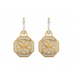 Vania Diamond Dangle Earrings in gold with removable hoops