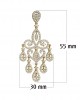 Chandelier Diamond  Wedding Earrings