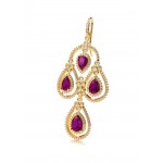 Amethyst & Diamond contemporary Danglers