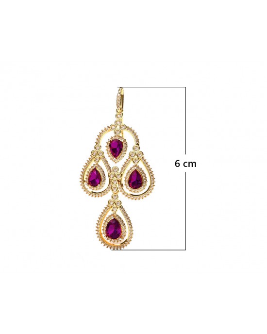 Amethyst & Diamond contemporary Danglers