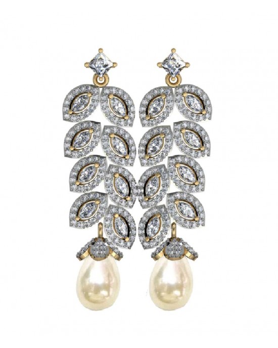 Marquee & Round diamond danglers