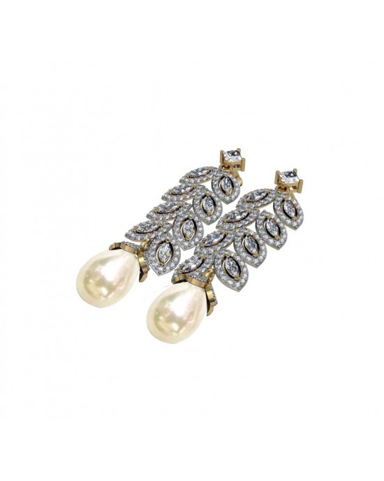 Marquee & Round diamond danglers