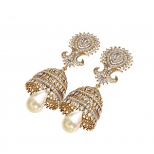 Diamond & pearl Jhumkis