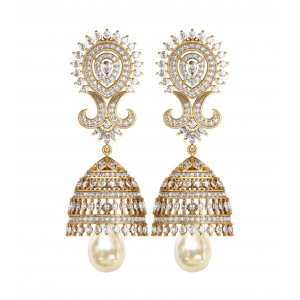 Diamond & pearl Jhumkis