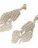 Leaf Earring with Diamonds