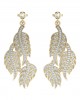 Leaf Earring with Diamonds