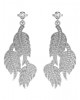 Leaf Earring with Diamonds