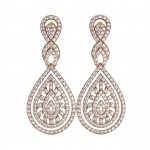 Long Diamond Wedding Earrings