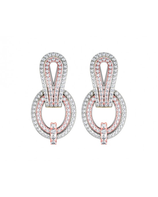 Diamond Contemporary Ear Clips 