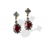 Ruby & Diamond Earring in 14k
