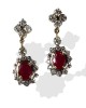 Ruby & Diamond Earring in 14k