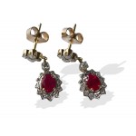 Ruby & Diamond Earring in 14k