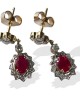 Ruby & Diamond Earring in 14k