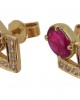 Ruby & Diamond Earring in Gold