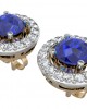 Sapphire & Diamond Cluster Earring