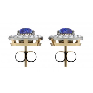 Sapphire & Diamond Cluster Earring