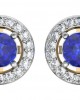 Sapphire & Diamond Cluster Earring