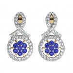 Sapphire & diamond ear studs