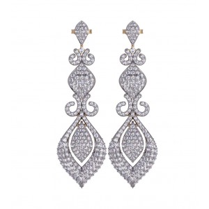 Scintillating Diamond Dangle Earrings