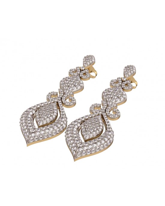 Scintillating Diamond Dangle Earrings