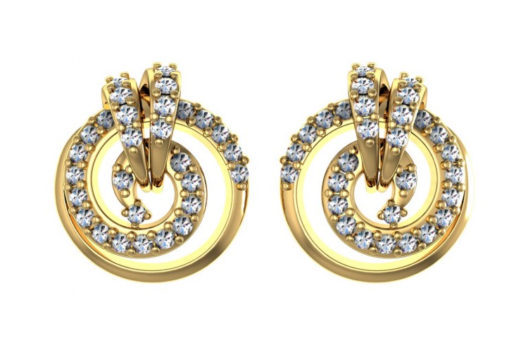 Buy Simple Diamond Eartops Online In India At Best Price Jewelslane