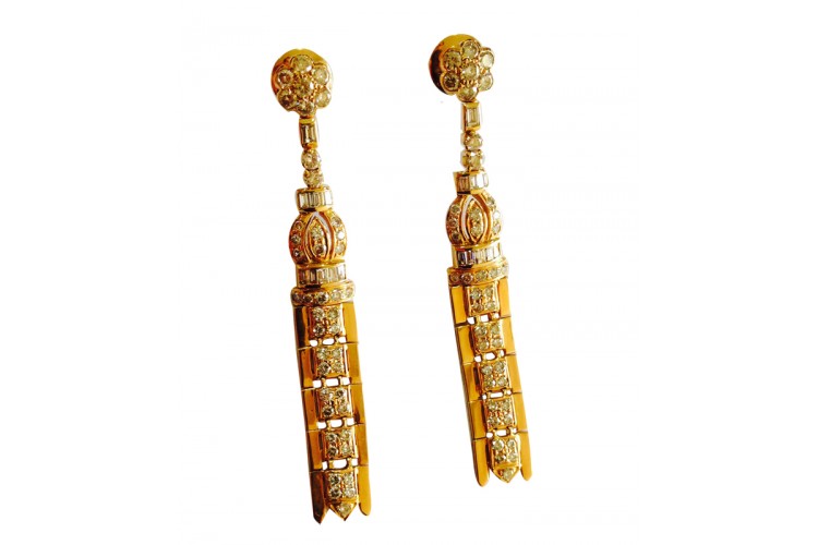 Slender Diamond Chandelier Earrings Online In India At Best Slender Diamond Chandelier Earrings