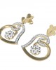 Valentine Diamond Heart Danglers