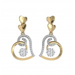 Valentine Diamond Heart Danglers
