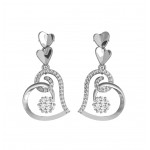 Valentine Diamond Heart Danglers
