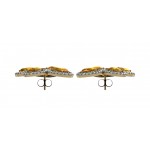 Yellow Sapphire & Diamond Earrings