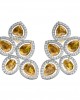 Yellow Sapphire & Diamond Earrings