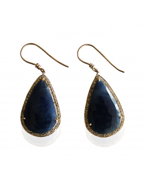 Sapphire & Diamond Earrings